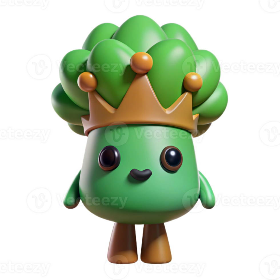 dramatic dynamic nordic Tree character with a circular crown and straight trunk. Flat green and brown colors with Scalable Design. crisp png