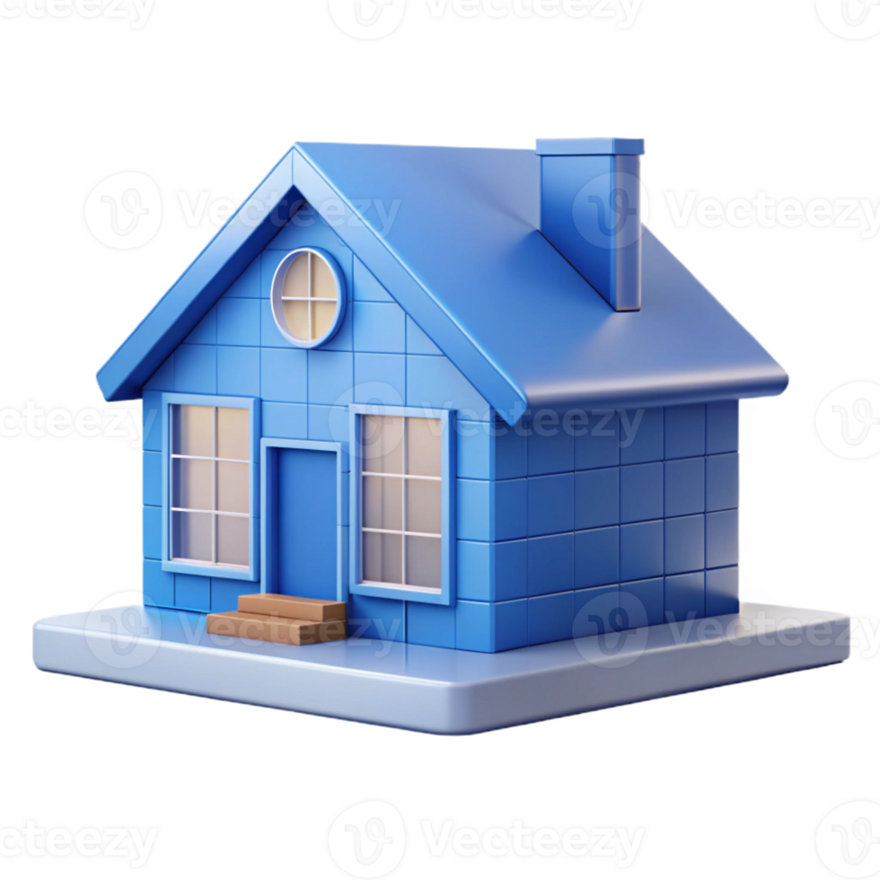 bold stunning Geometric blueprint of a house with clean lines. Flat color, minimal design with Scalable Design. studio quality png