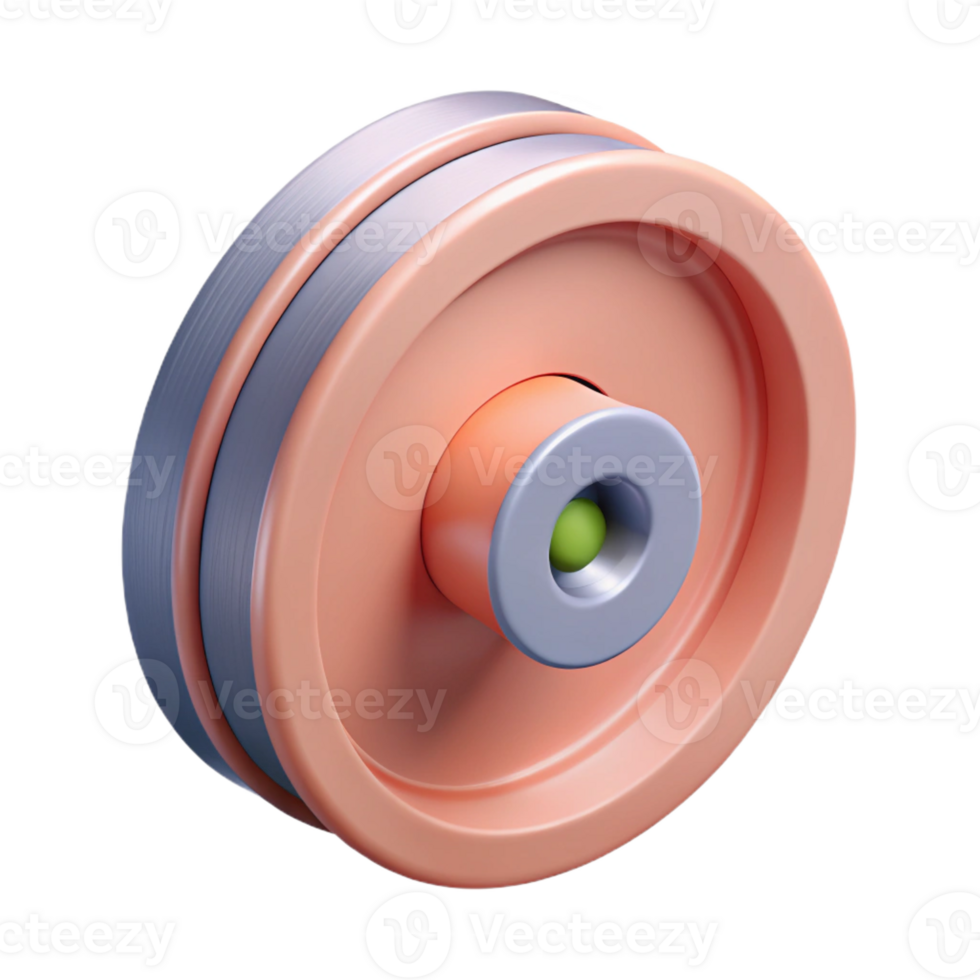 elegant classic Flat color technical drawing of a pulley. Minimal design, clean lines with Scalable Design. detailed png