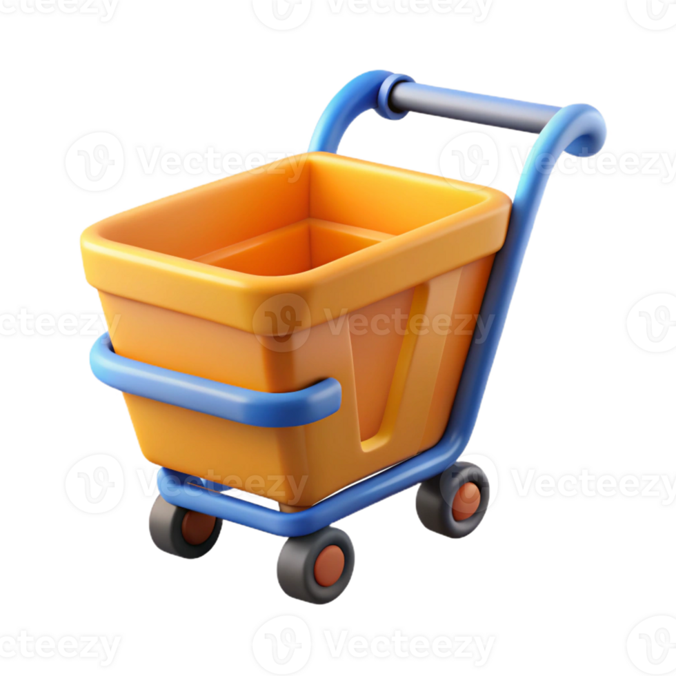 majestic standout Flat color shopping cart. Clean lines, with Scalable Design. png