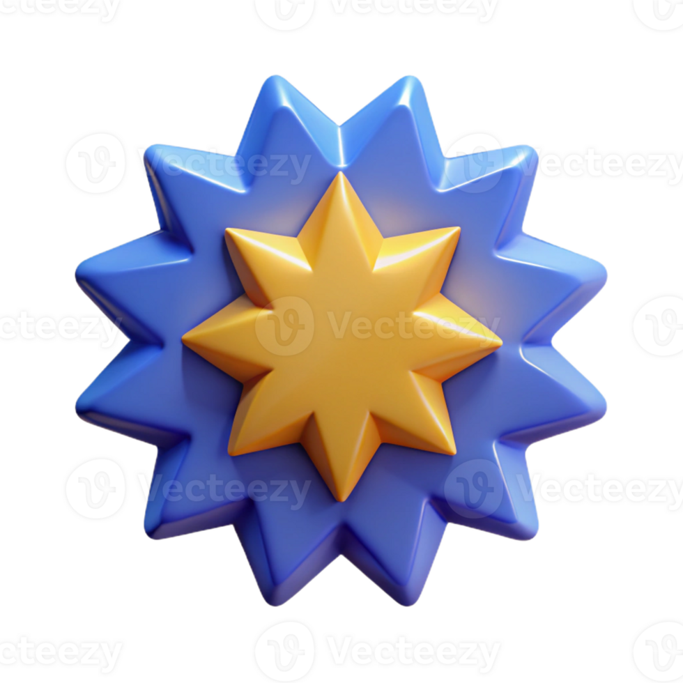 ethereal dazzling Burst badge with twelve points. Symmetrical, geometric, clean lines with Scalable Design. fine detail png
