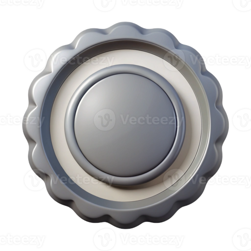 ethereal dazzling Circular badge with inner ring, flat gray color, single-weight stroke with Scalable Design. sharp png
