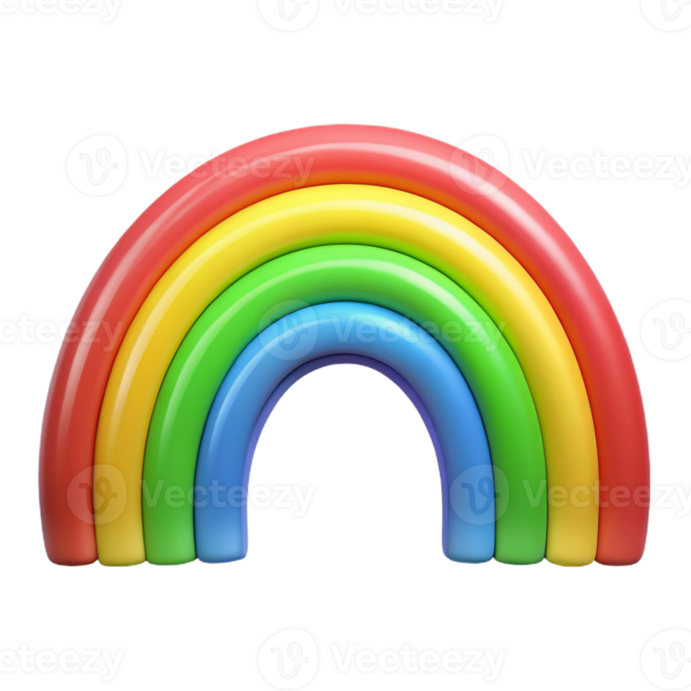 dramatic dramatic Flat color rainbow with symmetrical arches. Minimal with Scalable Design. refined png