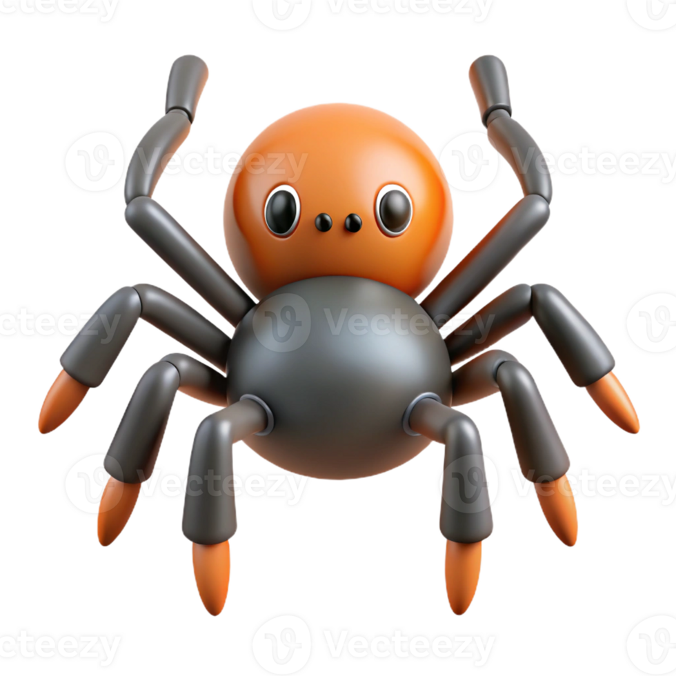 exemplary elegant Spider character with eight legs. Clean lines, flat color, with Scalable Design. genuine png