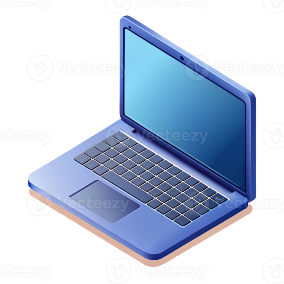 captivating bohemian Isometric laptop with sharp edges and single-weight stroke with Scalable Design. expertly shot png