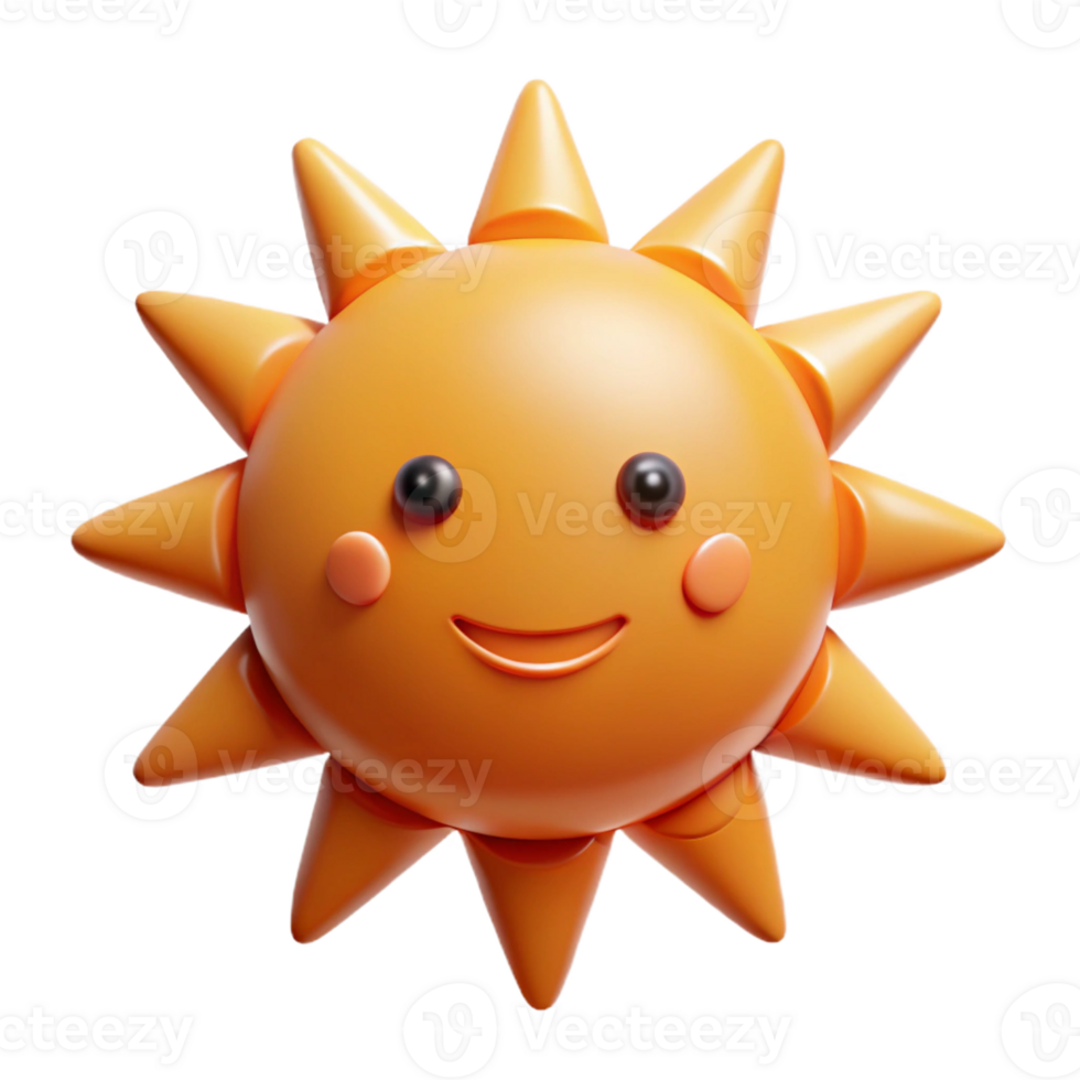 beautiful dynamic mid-century Circular sun character with triangular rays. Crisp edges, flat orange color with Scalable Design. artisan png