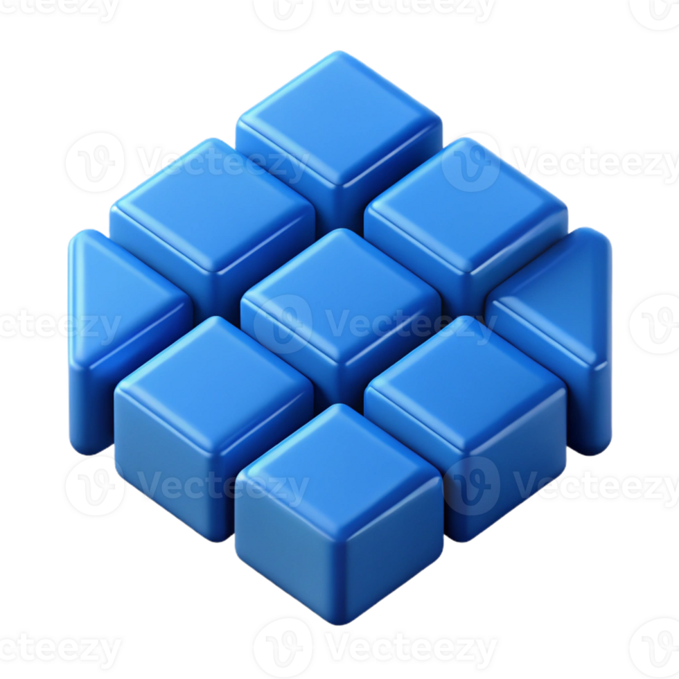 dynamic enchanting Geometric blue squares arranged in a grid pattern. Minimal, with Scalable Design. impeccable png