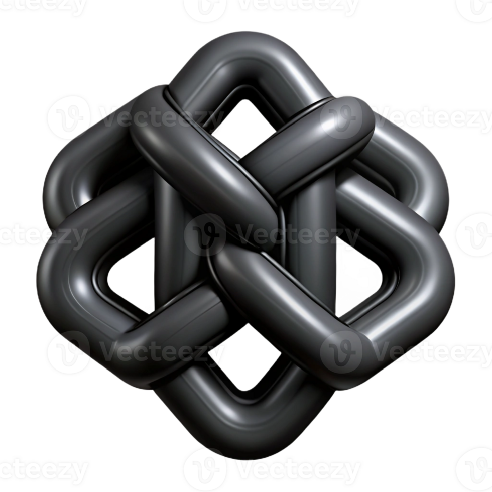 distinguished surreal Interlocking geometric pattern, black and white. Symmetrical, with Scalable Design. original png