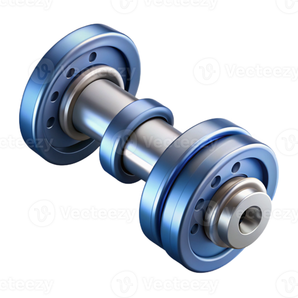 dreamy captivating Technical illustration of a camshaft. Single-weight stroke, clean lines with Scalable Design. professional png