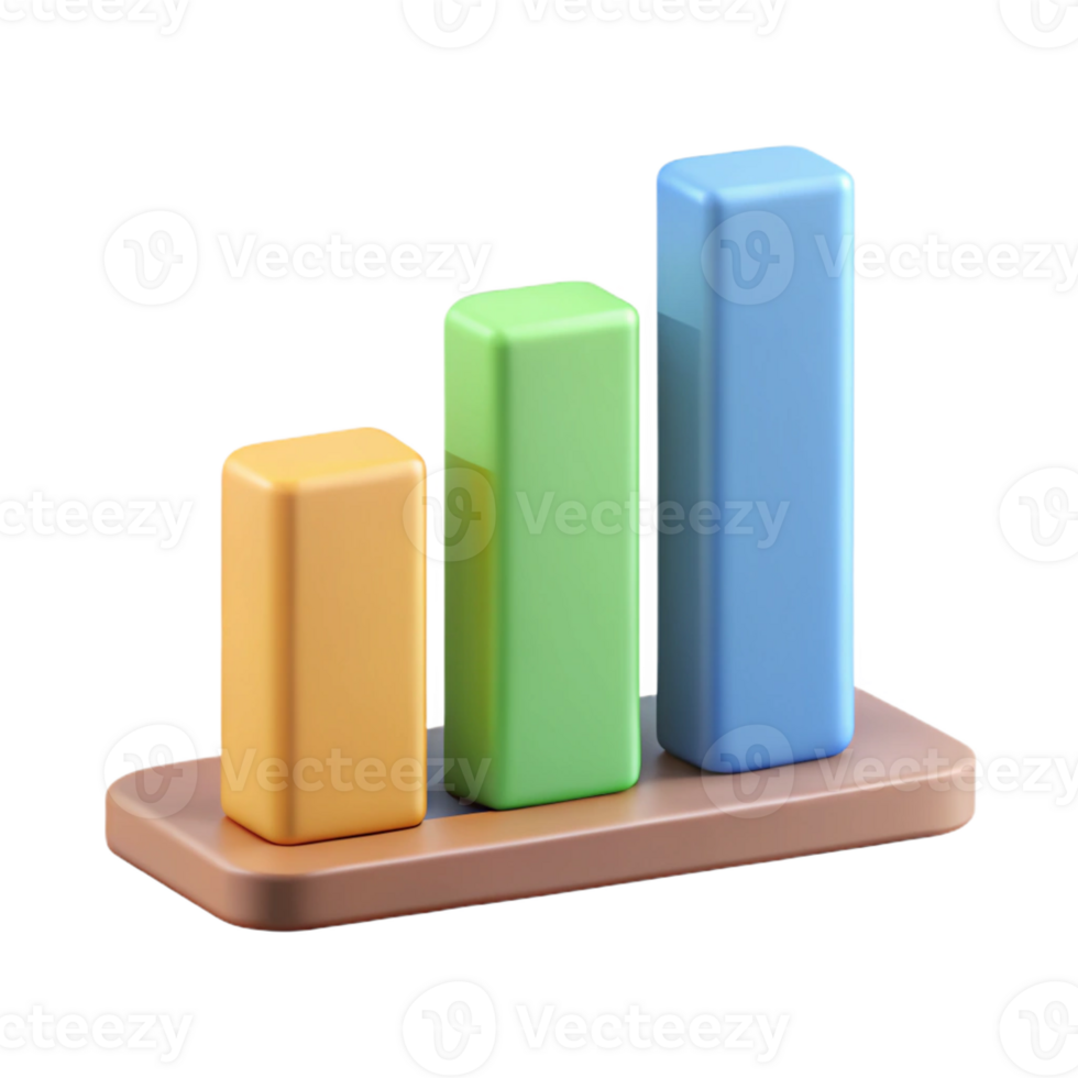 bold captivating Horizontal bar graph with three bars. Single-weight stroke, flat color, minimal with Scalable Design. elite png