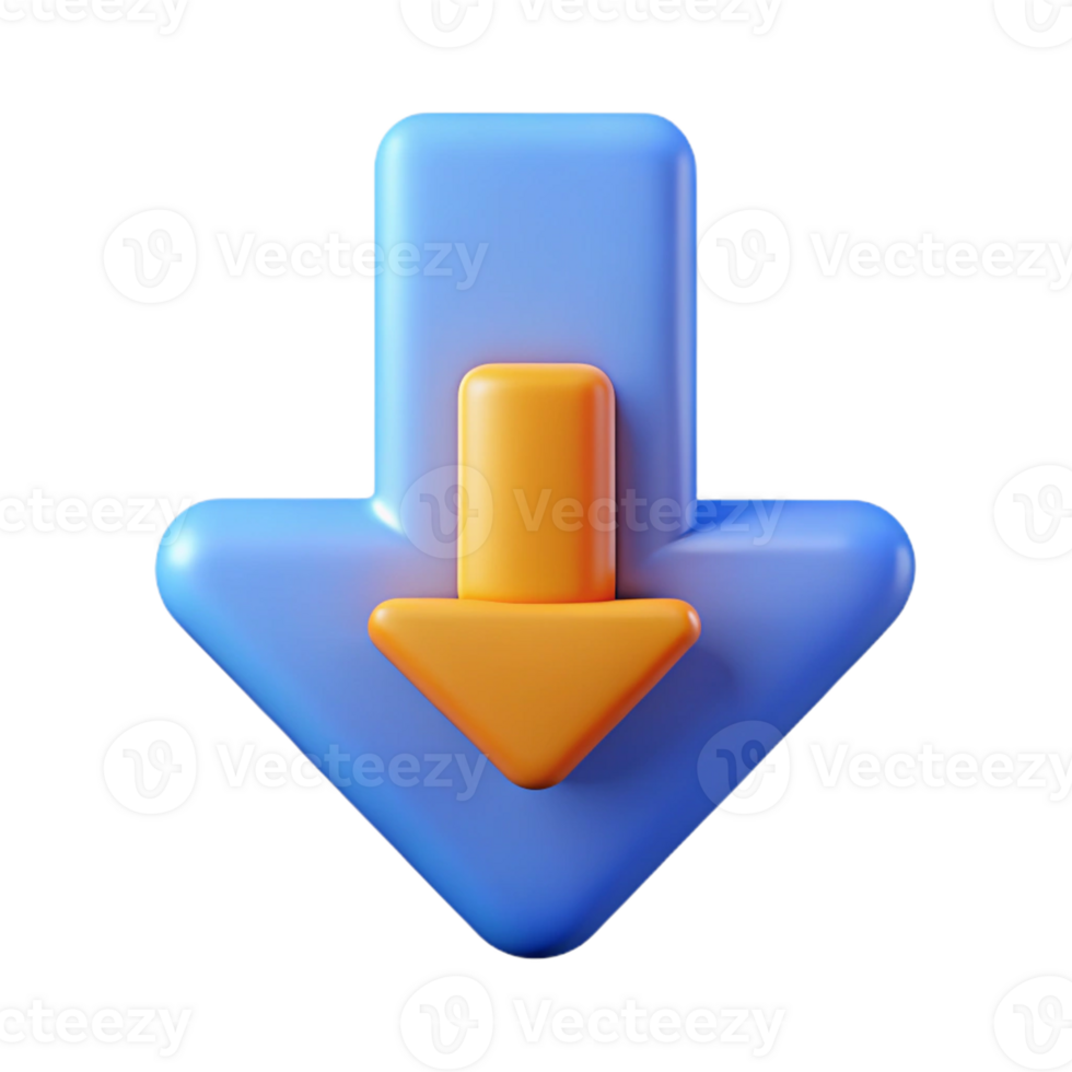 dynamic fascinating Download icon with a downward arrow. Clean lines, flat color, symmetrical design with Scalable Design. high quality png