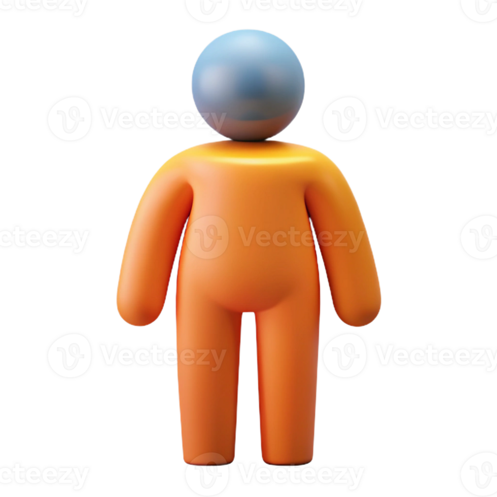sought-after contemporary Stylized abstract human figure. Flat color, clean lines, symmetrical with Scalable Design. 4K png