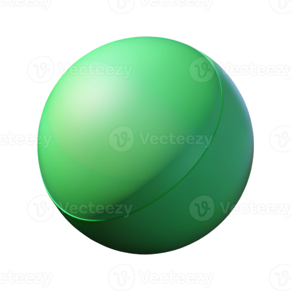 dramatic remarkable Isometric sphere, flat green color, minimal design, crisp edges with Scalable Design. png