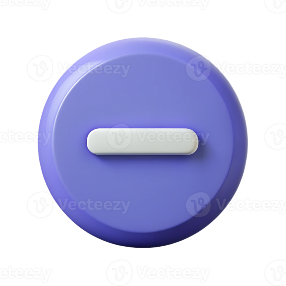sumptuous passionate futuristic Minus sign icon. Flat color, single-weight stroke with Scalable Design. high quality png