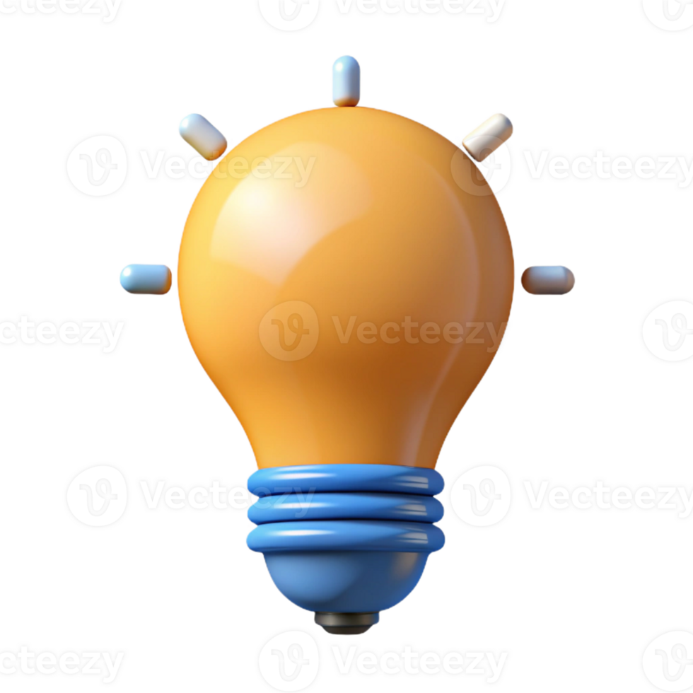 magnificent modern Lightbulb icon representing idea or innovation. Crisp edges, flat color, minimal design with Scalable Design. masterfully captured png