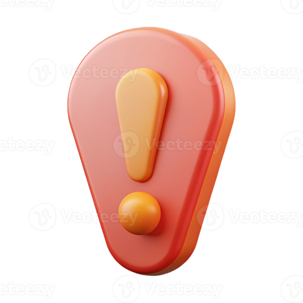 standout modern Flat color exclamation mark. Clean lines, crisp edges. with Scalable Design. artisan png