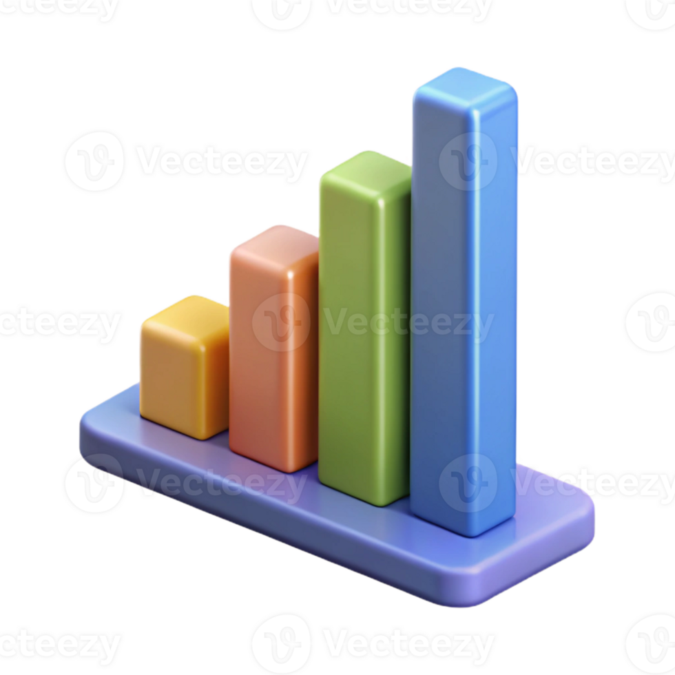 sumptuous acclaimed Horizontal bar graph with five bars of varying heights. Scalable, flat color, single-weight stroke with Scalable Design. png