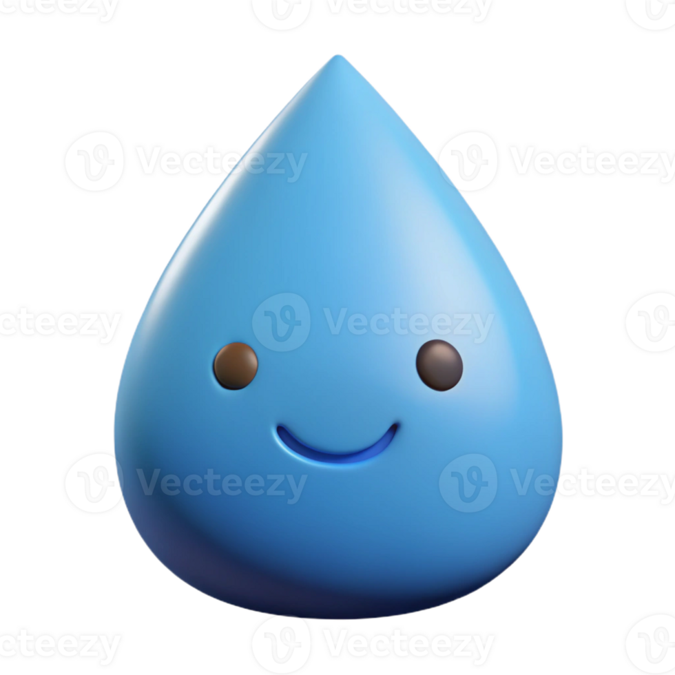 romantic dramatic Teardrop-shaped character with a simple smile. Clean lines, flat color, minimal design with Scalable Design. masterfully captured png