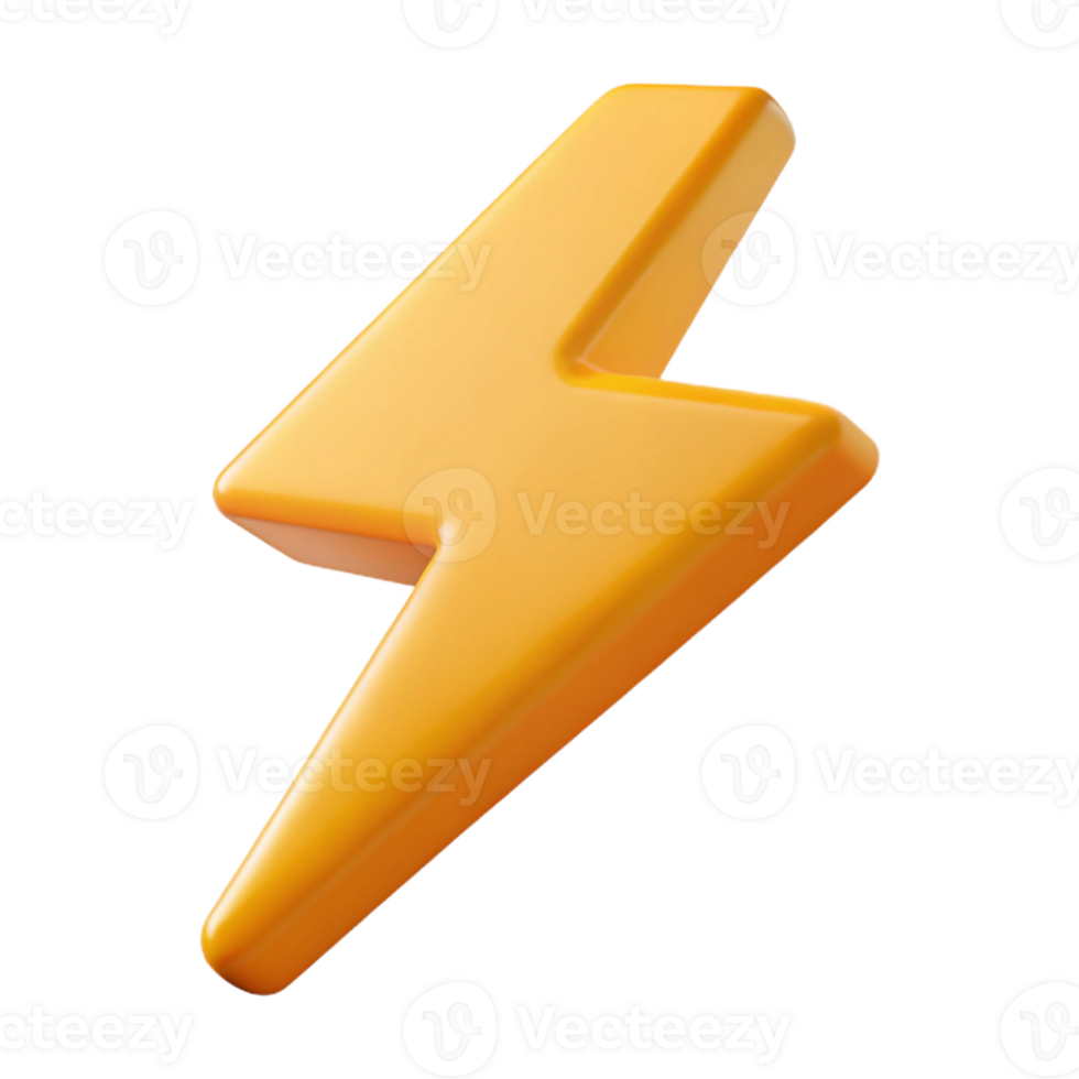 sumptuous avant-garde Minimalist lightning bolt, single-weight stroke, with Scalable Design. premium png