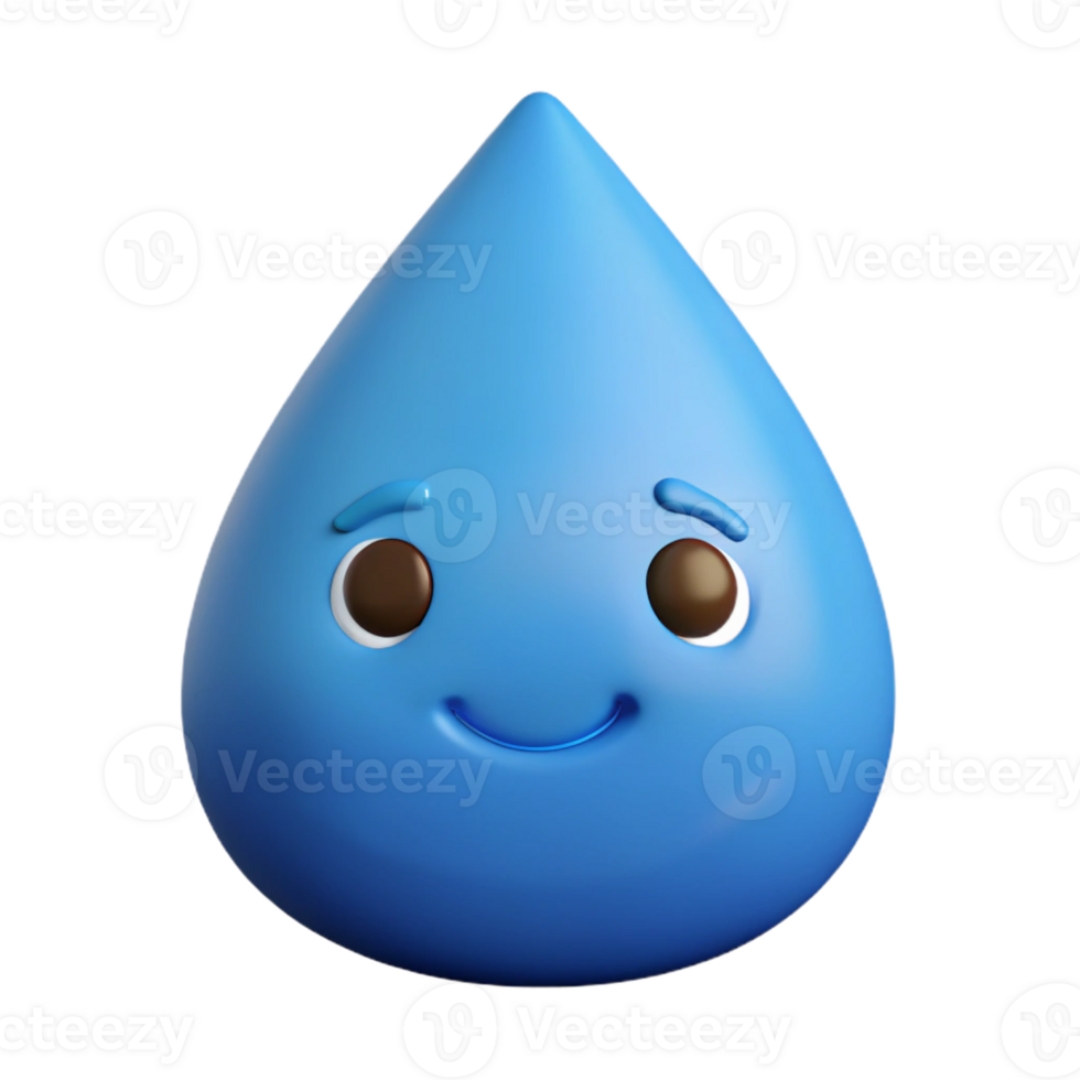elegant tropical Teardrop-shaped character with a simple smile. Clean lines, flat color, minimal design with Scalable Design. top-tier png