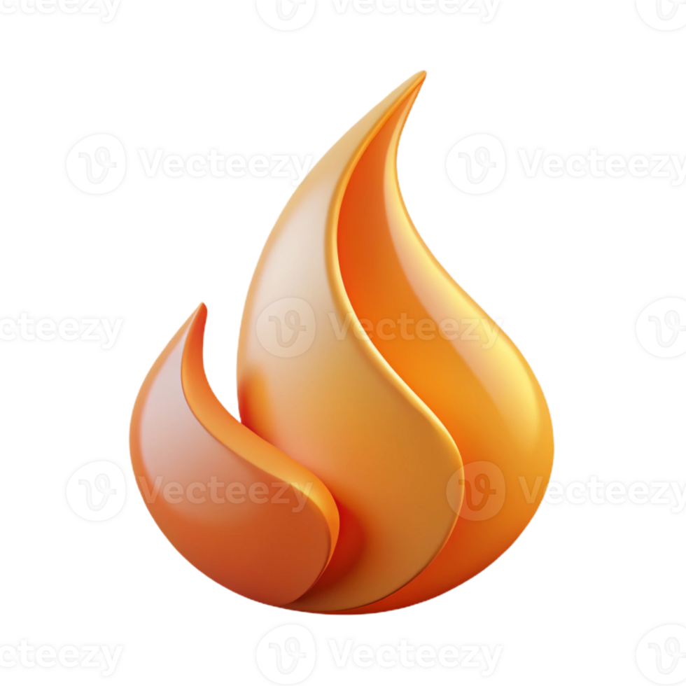 reflective dazzling Abstract shape resembling a flame. Clean lines, flat color with Scalable Design. refined png