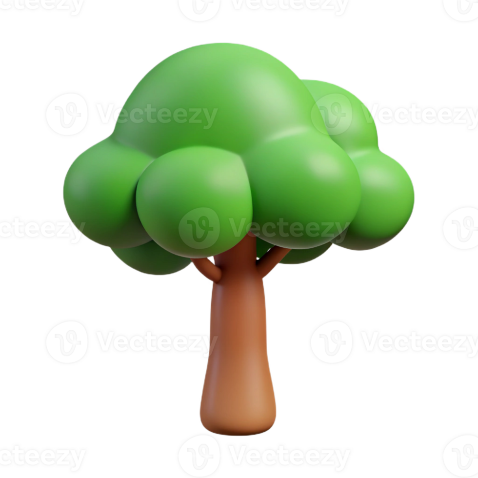 stunning standout Single-weight stroke, flat color illustration of a tree. Crisp edges, minimal with Scalable Design. png