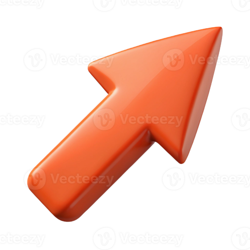 rare urban Isometric arrow pointing upwards. Minimal, scalable, single-weight stroke with Scalable Design. 4K png