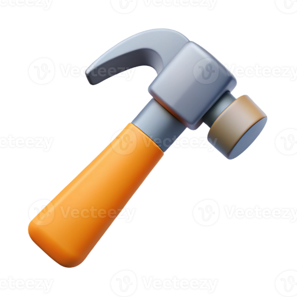 striking notable Technical illustration of a hammer. Clean lines, minimal, crisp edges with Scalable Design. png