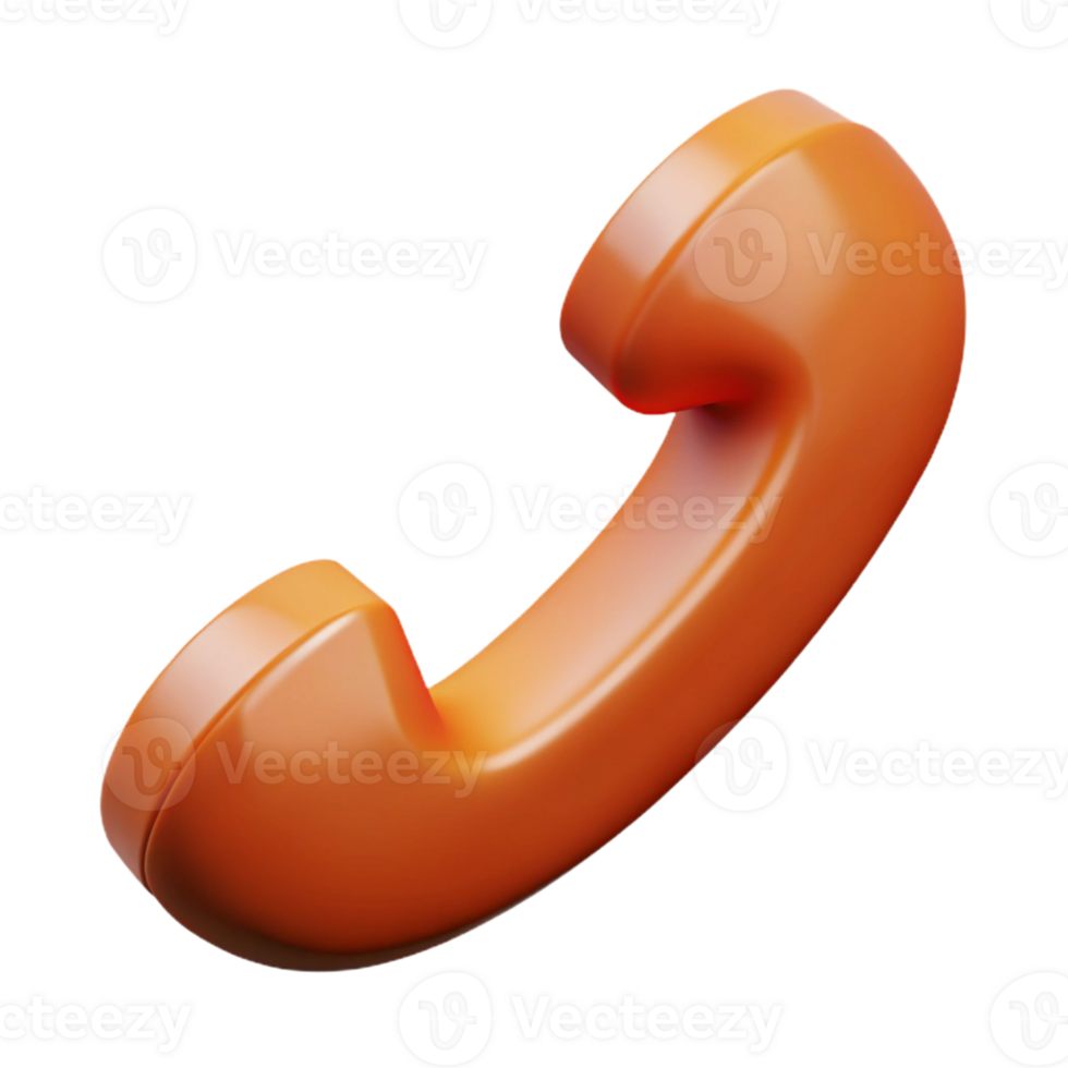 distinctive creative Telephone receiver pictogram. Crisp edges, minimal design. Flat color, with Scalable Design. 8K png