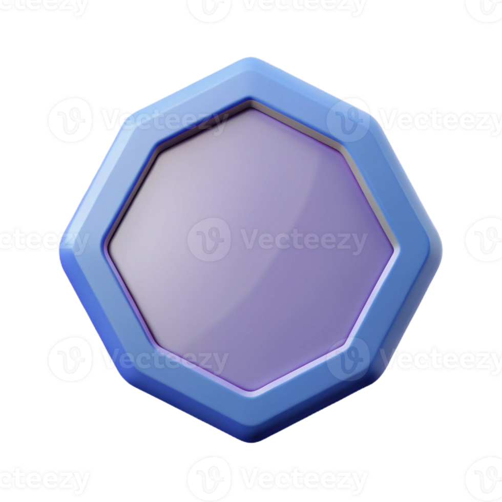 quintessential elegant Octagonal badge, single-weight stroke. Symmetrical, flat color, minimal with Scalable Design. 8K png