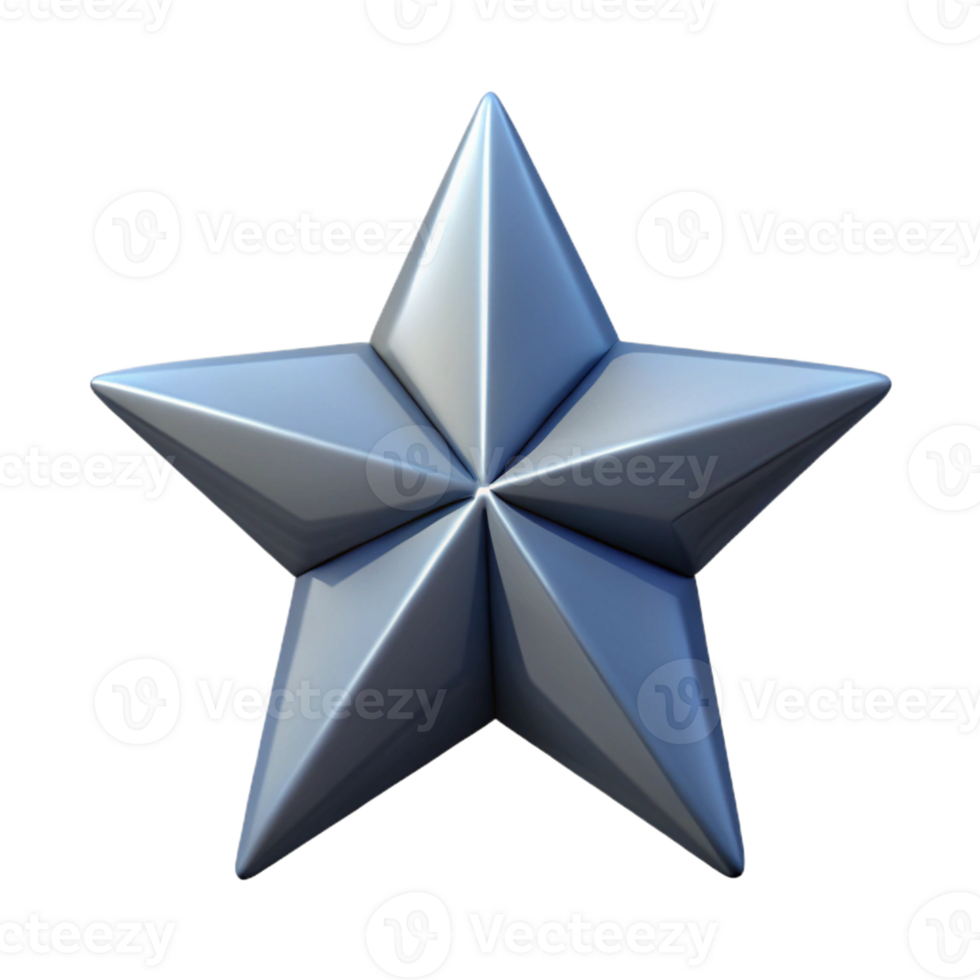 dazzling unparalleled A symmetrical star icon. Five points, sharp edges. Flat color, minimal design with Scalable Design. png