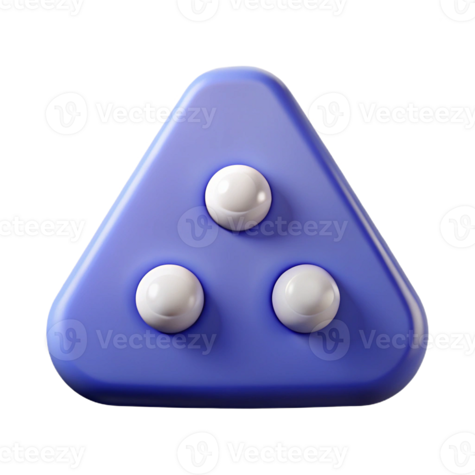 timeless bohemian Triangular badge with three dots. Scalable, minimal, single-weight stroke with Scalable Design. studio quality png