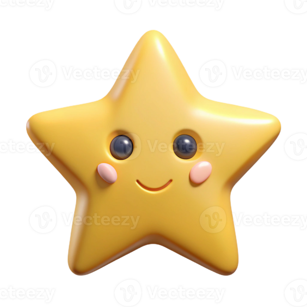 sumptuous exceptional Five-pointed star with a friendly face. Symmetrical, clean lines, with Scalable Design. png