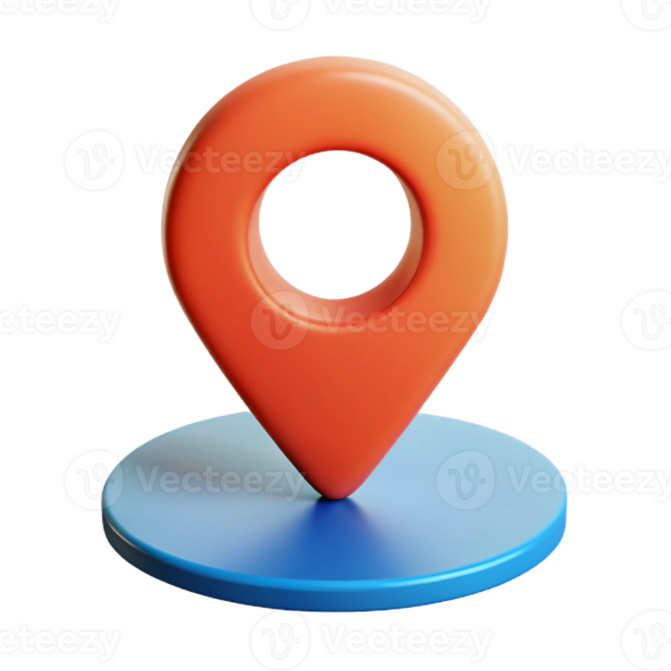 espetacular cobiçado localização PIN ícone com uma circular base. plano cor, com escalável Projeto. png