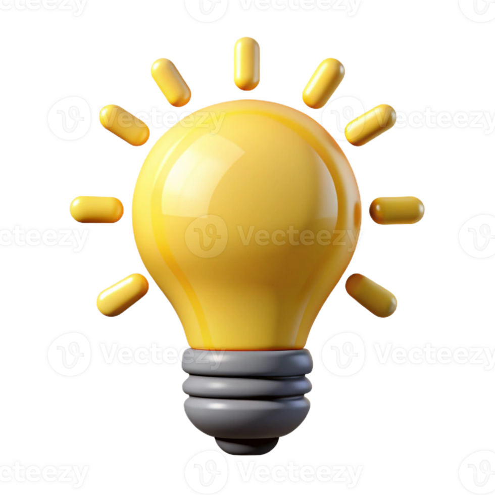 sought-after tropical Minimalist lightbulb logo. Clean lines and flat yellow color with Scalable Design. museum quality png