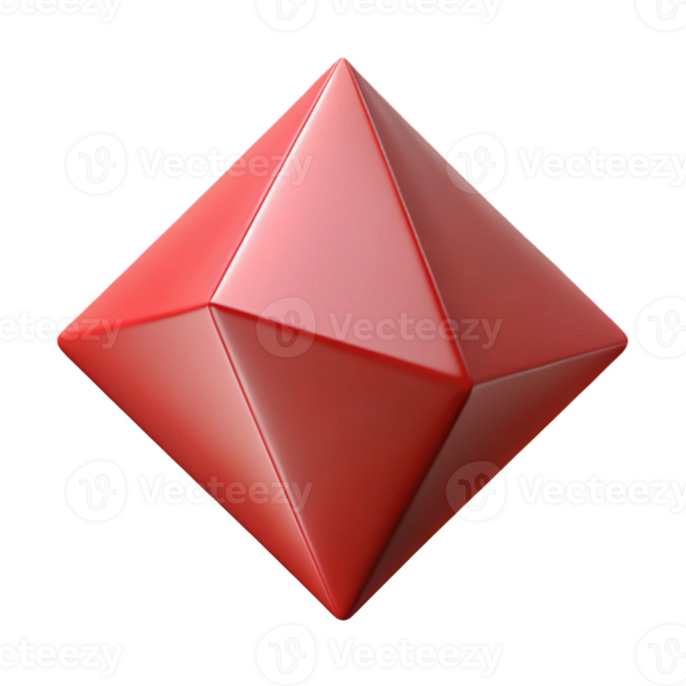 splendid remarkable Simple octahedron, sharp edges, symmetrical, flat color with Scalable Design. png