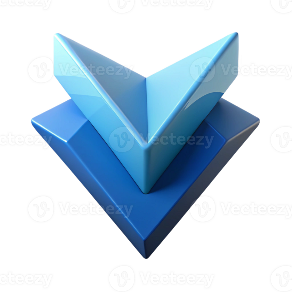 tranquil pristine Geometric shapes forming an abstract arrow. Crisp edges, minimal design with Scalable Design. original png