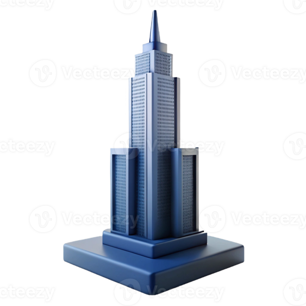 signature nordic Minimal silhouette of a tall skyscraper. Single-weight stroke, clean lines with Scalable Design. high resolution png