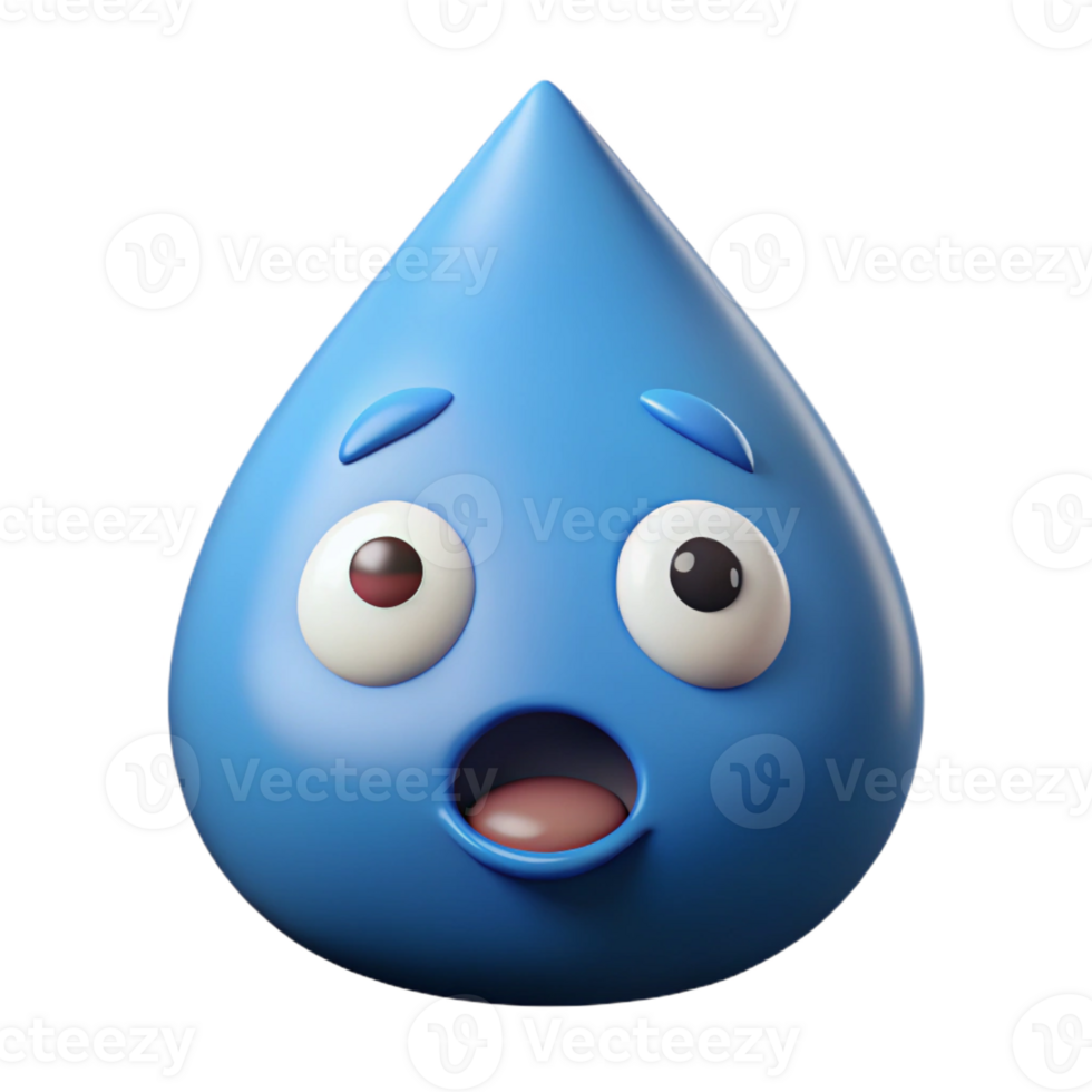 rare industrial Teardrop-shaped character with a surprised expression. Crisp edges, single-weight stroke, with Scalable Design. handcrafted png