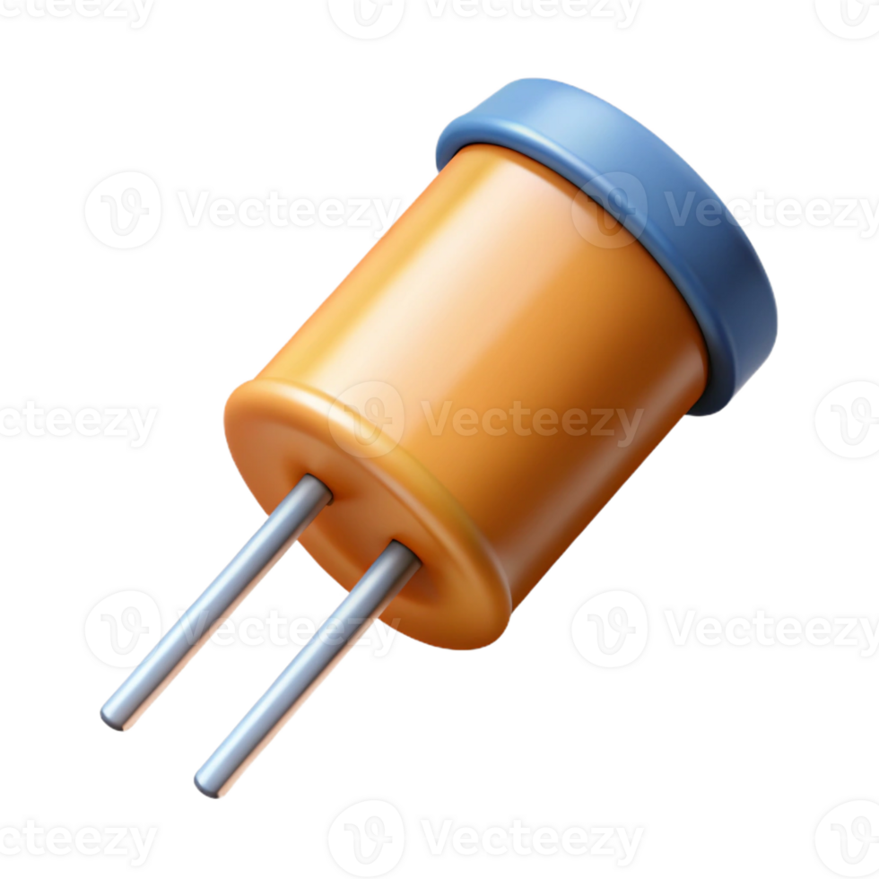 vibrant surreal Schematic diagram of a capacitor. Minimal design, clean lines, with Scalable Design. high resolution png