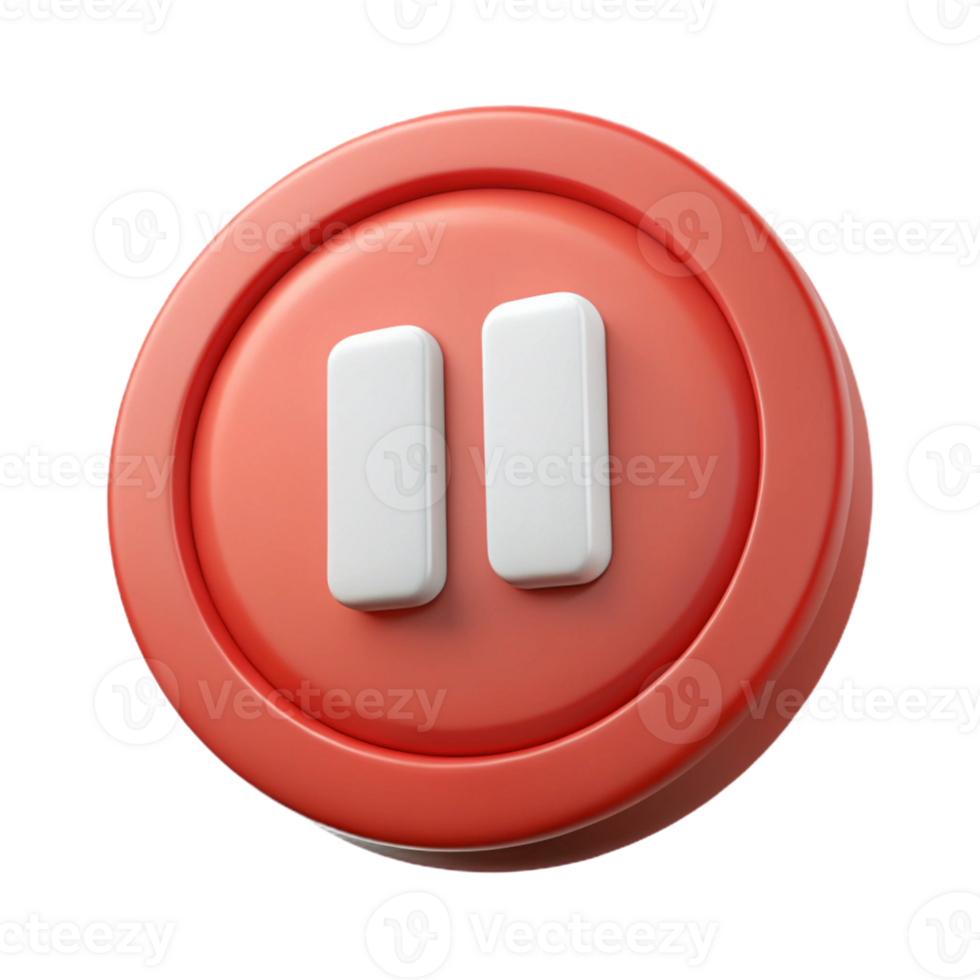 glorious industrial Pause icon representing stop or hold. Clean lines, crisp edges, minimal design with Scalable Design. high quality png