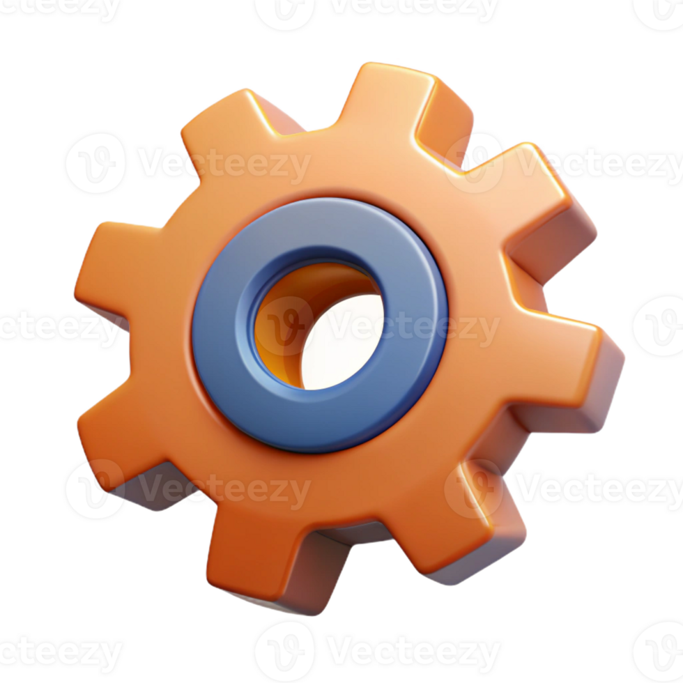 celebrated baroque Gear mechanism with interlocking cogs. Crisp edges, scalable, flat color with Scalable Design. fine detail png