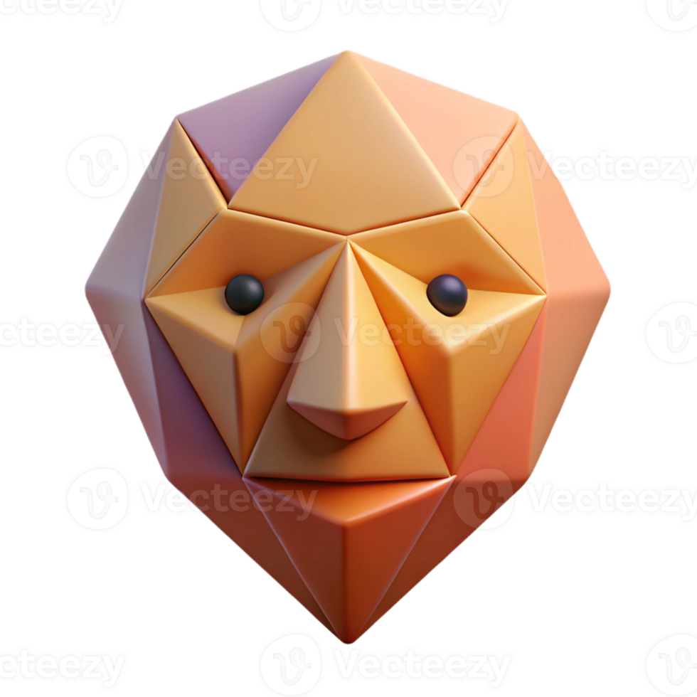 exquisite exceptional Geometric shapes forming an abstract face. Crisp edges, minimal design with Scalable Design. png