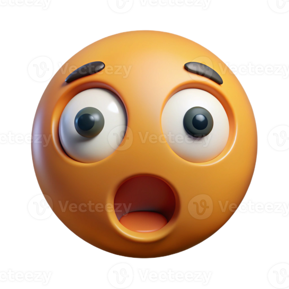 enchanting exemplary A surprised face with wide open circular eyes. Flat color, clean lines, with Scalable Design. png