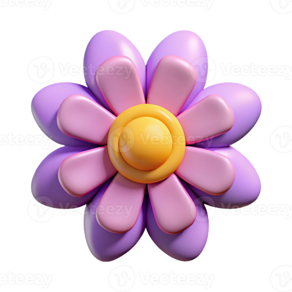 immaculate remarkable Simple flower character with a round center and petals. Clean lines, flat color, symmetrical design with Scalable Design. png
