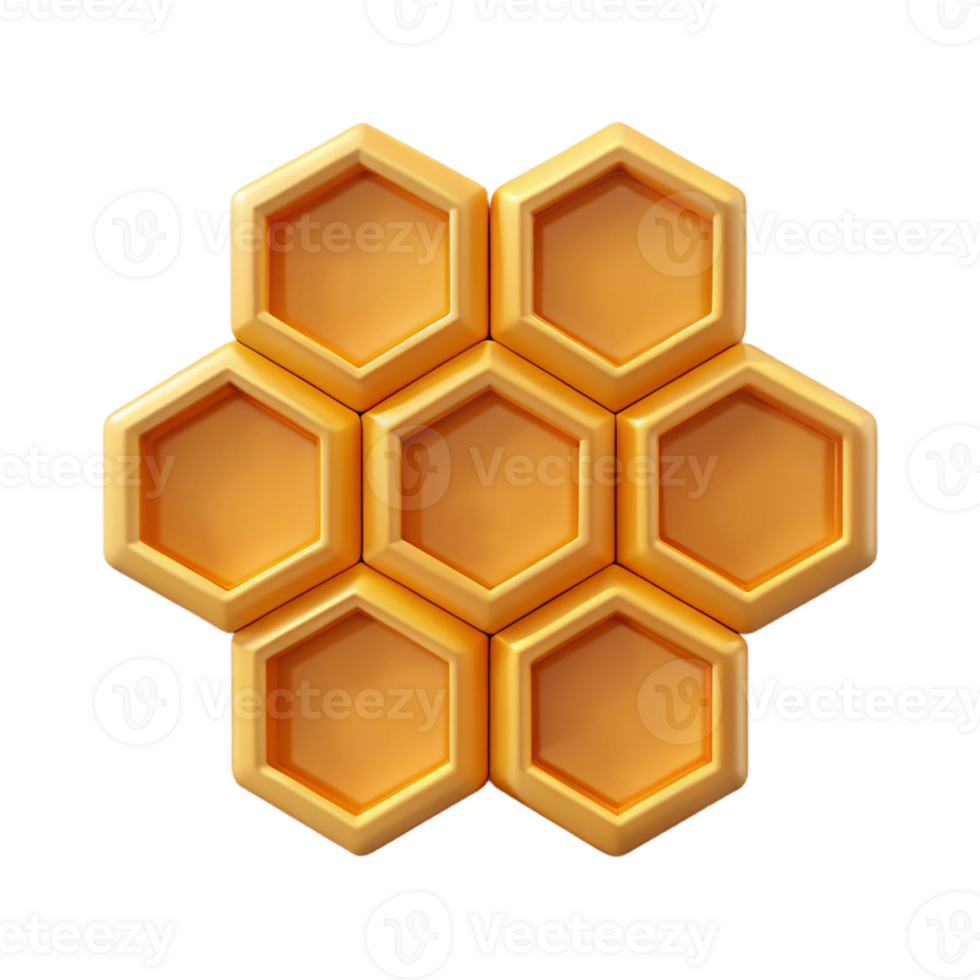 intense striking Honeycomb pattern, symmetrical, crisp edges, flat color, with Scalable Design. expertly shot png