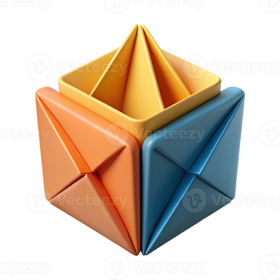 splendid coveted Folded paper effect, geometric, flat color, single-weight stroke with Scalable Design. png