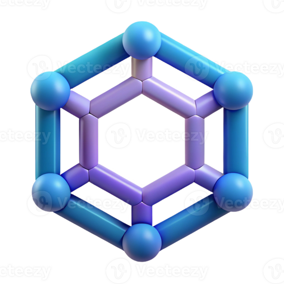 spectacular retro Geometric logo with interconnected hexagons. Crisp edges, flat color with Scalable Design. exclusive png