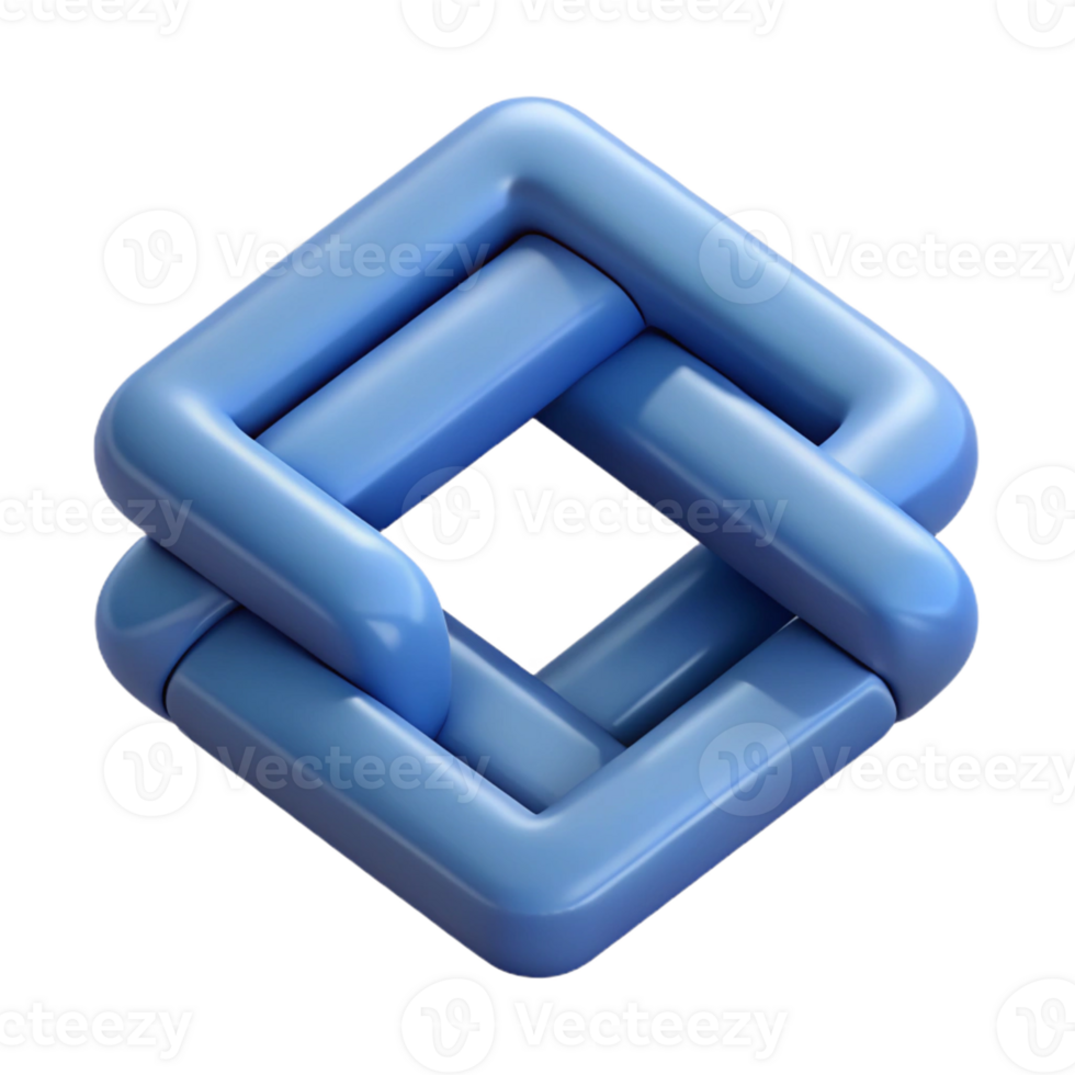 rare minimalist Interlocking squares, clean lines, flat color, crisp edges with Scalable Design. ultra HD png
