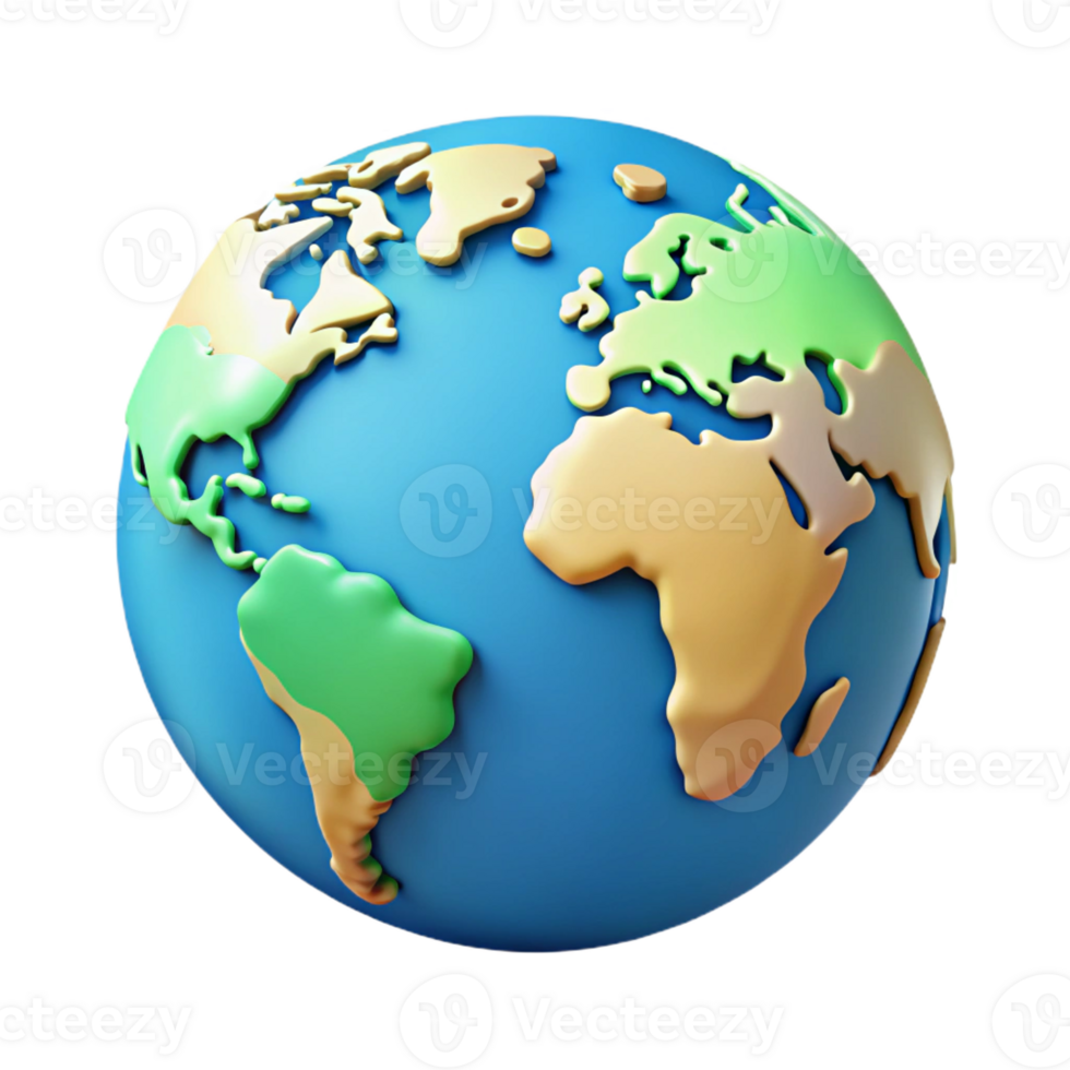 romantic stunning World map with highlighted continents. Flat color, single-weight stroke, minimal design with Scalable Design. professional png
